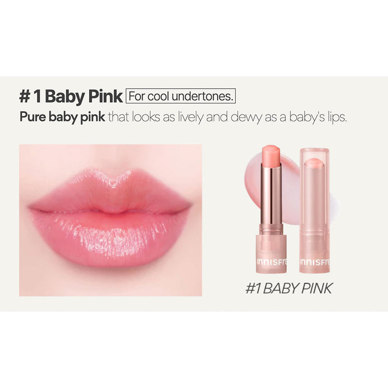 Innisfree Dewy Tint Lip Balm No 1 Baby Pink Nudie Glow Australia