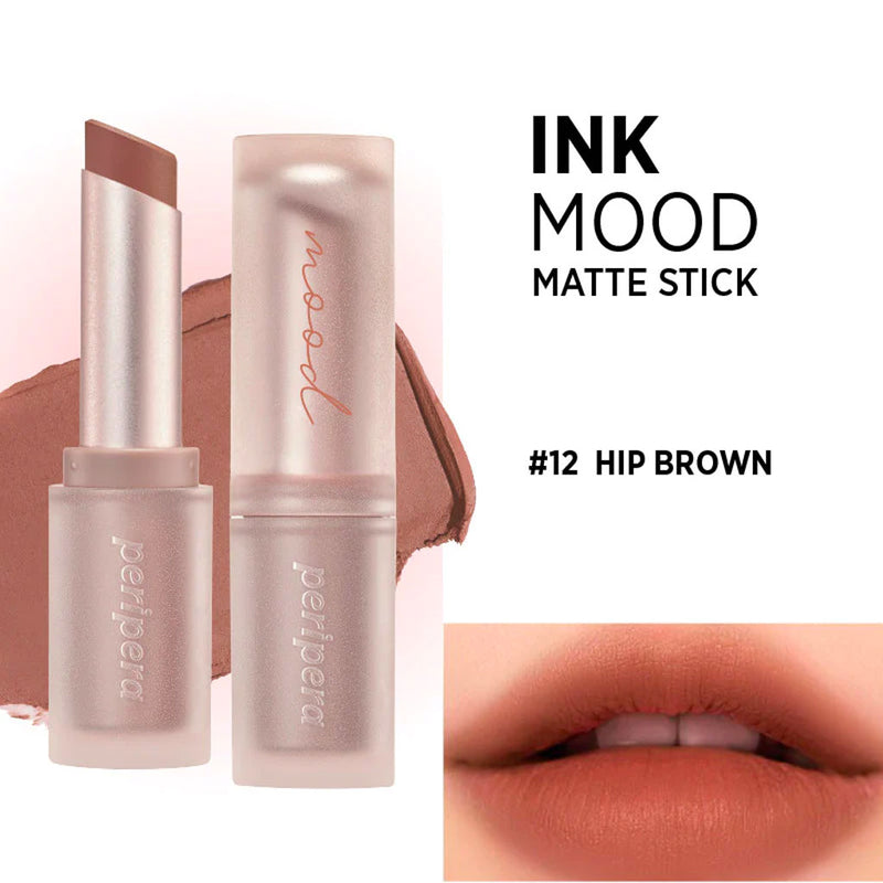 Peripera Ink Mood Matte Stick #12 HIP BROWN Nudie Glow Australia