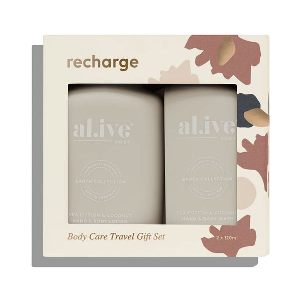 al.ive body Recharge - Body Care Travel Gift Set Nudie Glow Australia