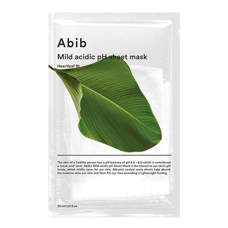 Abib Mild Acidic pH Sheet Mask Heartleaf Fit Nudie Glow Australia