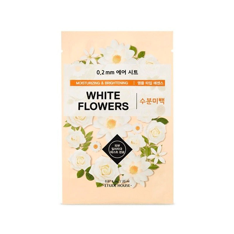 Etude House 0.2mm Therapy Air Mask White Flowers Nudie Glow Australia
