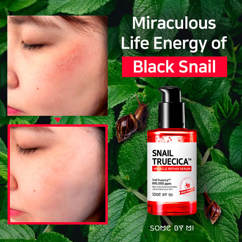 SOME BY MI Snail Truecica Miracle Repair Serum Nudie Glow Korean Skin Care Australia Before After Result Review