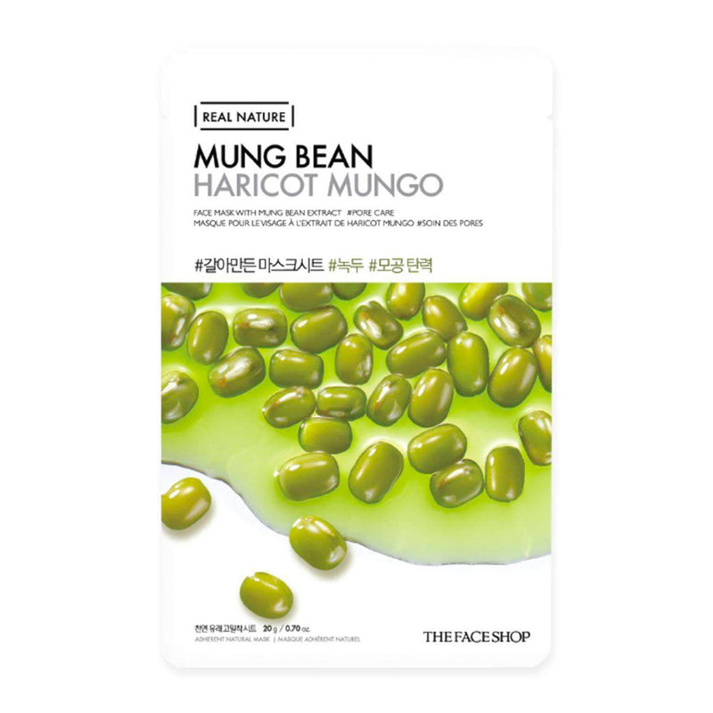 The Face Shop Real Nature Face Mask Mung Bean Nudie Glow Australia
