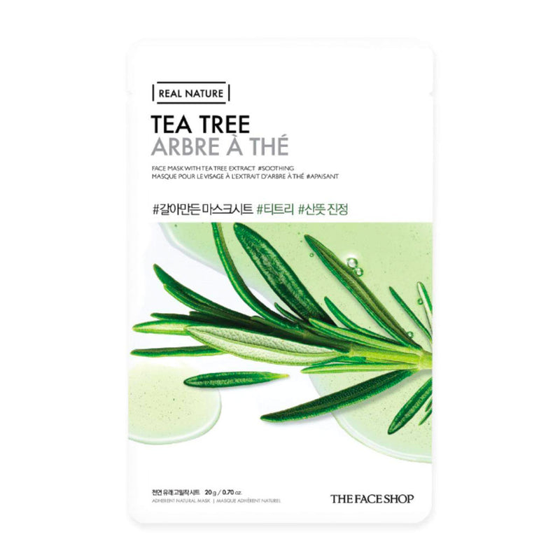 The Face Shop Real Nature Face Mask Tea Tree Nudie Glow Australia