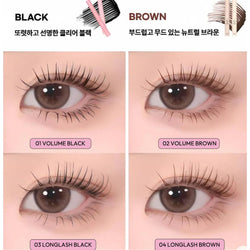 AOU All Day Mascara Colours Nudie Glow Australia