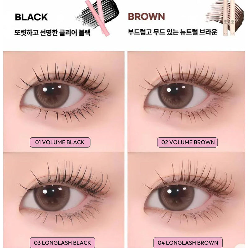 AOU All Day Mascara Colours Nudie Glow Australia
