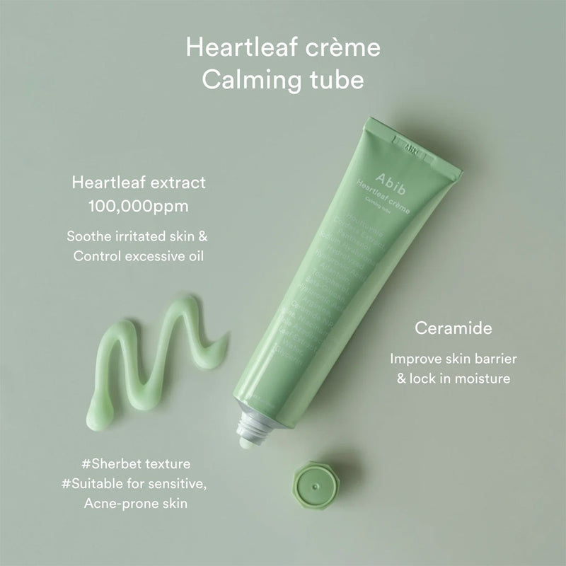 Abib Heartleaf crème Calming tube Nudie Glow Australia