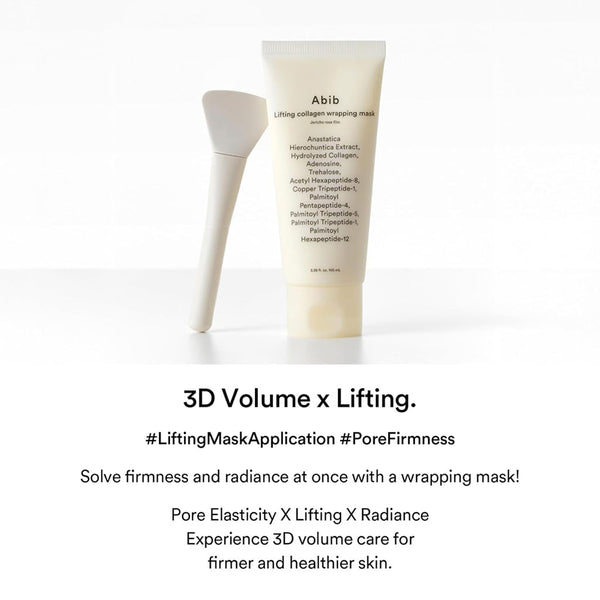 Abib Lifting Collagen Wrapping Mask Jericho Rose Film Nudie Glow Australia
