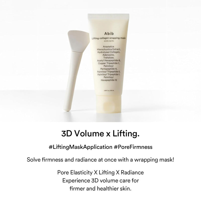 Abib Lifting Collagen Wrapping Mask Jericho Rose Film Nudie Glow Australia