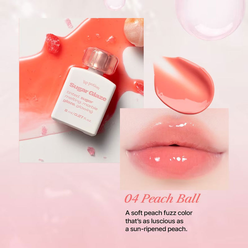 Alternative Stereo Lip Potion Sugar Glaze Tint #4 PEACH BALL Nudie Glow Australia