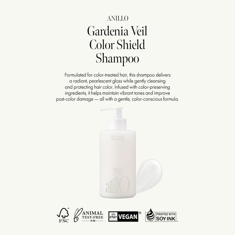 Anillo Gardenia Veil Color Shield Shampoo Nudie Glow Australia