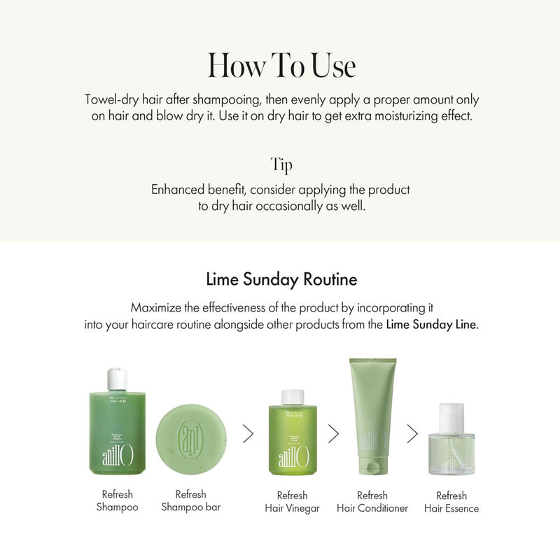 Anillo Lime Sunday Refresh Hair Essence Nudie Glow Australia