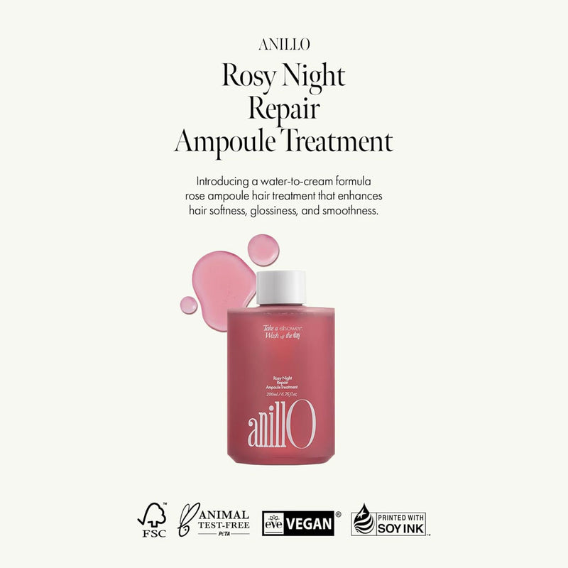 Anillo Rosy Night Repair Ampoule Hair Treatment Nudie Glow Australia