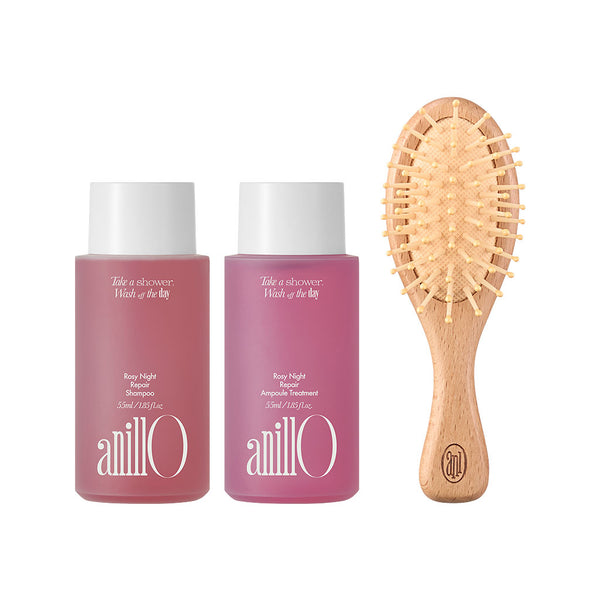 Anillo Rosy Night Repair Hair & Brush Set Nudie Glow Australia