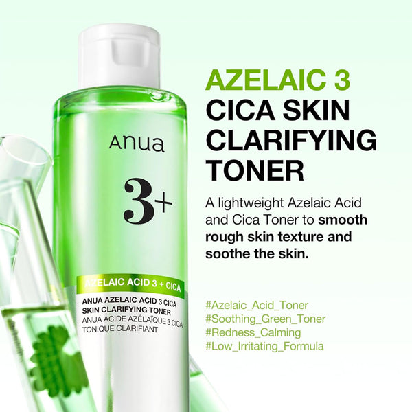 Anua Azelaic Acid 3 Cica Skin Clarifying Toner Nudie Glow Australia