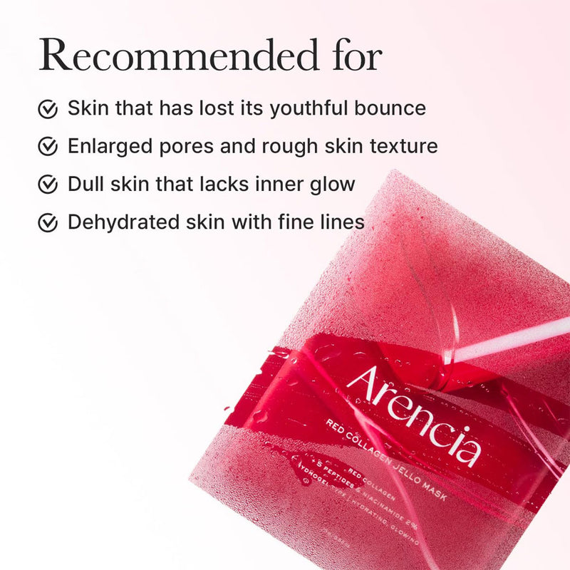 Arencia Red Collagen Jello Mask Nudie Glow Australia