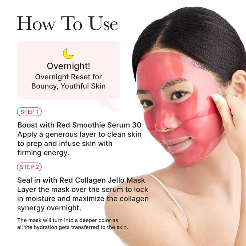 Arencia Red Collagen Jello Mask Nudie Glow Australia