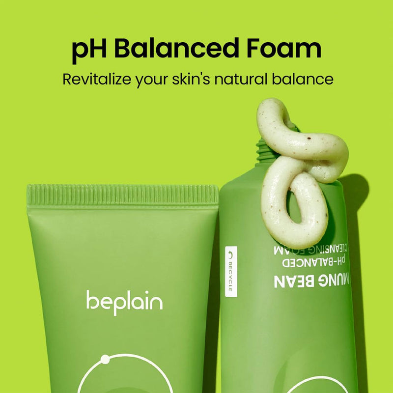 Beplain Mung Bean pH-balanced Cleansing Foam Nudie Glow Australia