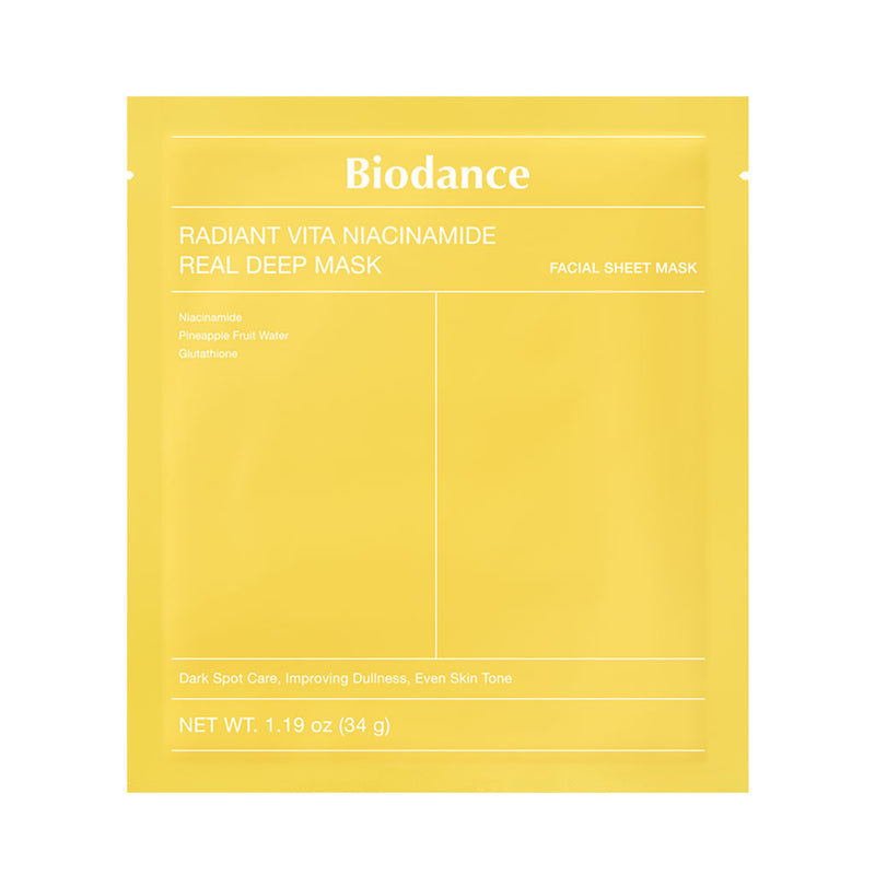 Biodance Radiant Vita Niacinamide Real Deep Mask Nudie Glow Australia