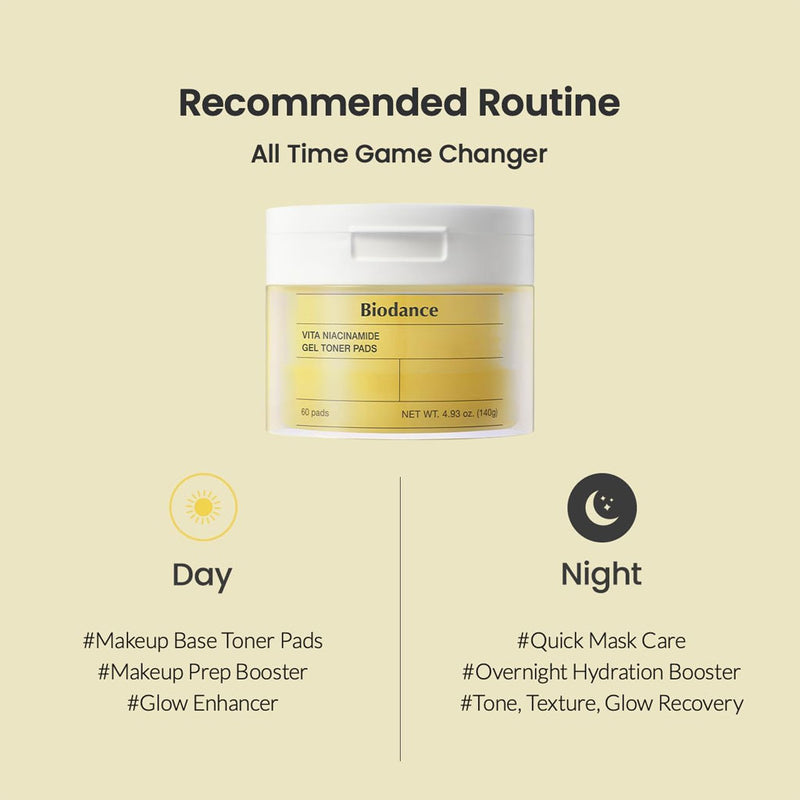 Biodance Vita Niacinamide Gel Toner Pad Nudie Glow Australia