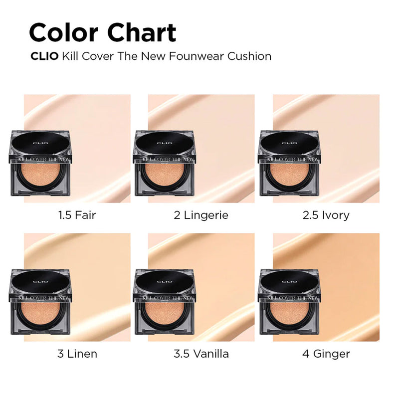 CLIO Kill Cover The New Founwear Cushion Set Colours Nudie Glow