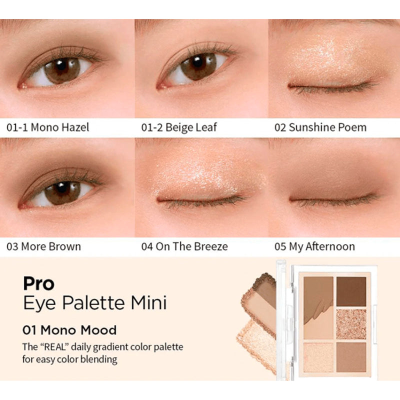 CLIO Pro Eye Palette Mini #01 MONO MOOD Nudie Glow Australia