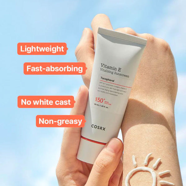 COSRX Vitamin E Vitalizing Sunscreen Nudie Glow Australia