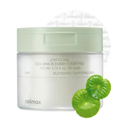 Celimax Ji Woo Gae Cica BHA Blemish Toner Pad Nudie Glow Australia