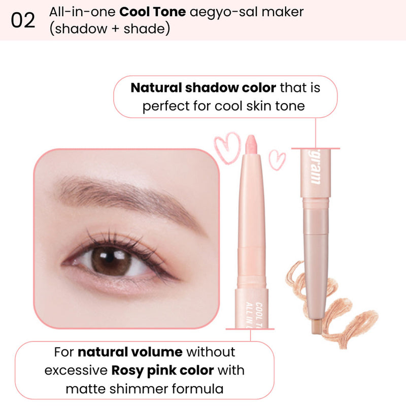 Colorgram All In One Aegyo-Sal Maker 02 COOL TONE Nudie Glow Australia
