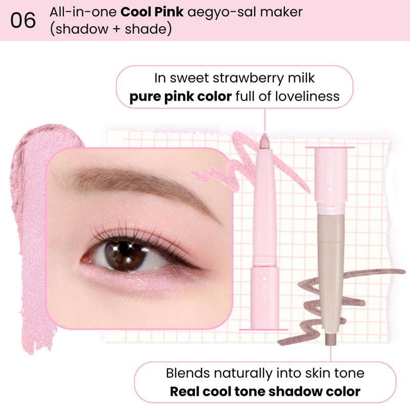 Colorgram All In One Aegyo-Sal Maker 06 COOL PINK Nudie Glow Australia