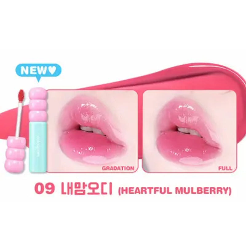 Colorgram Fruity Glass Tint 09 HEARTFUL MULBERRY Nudie Glow Australia