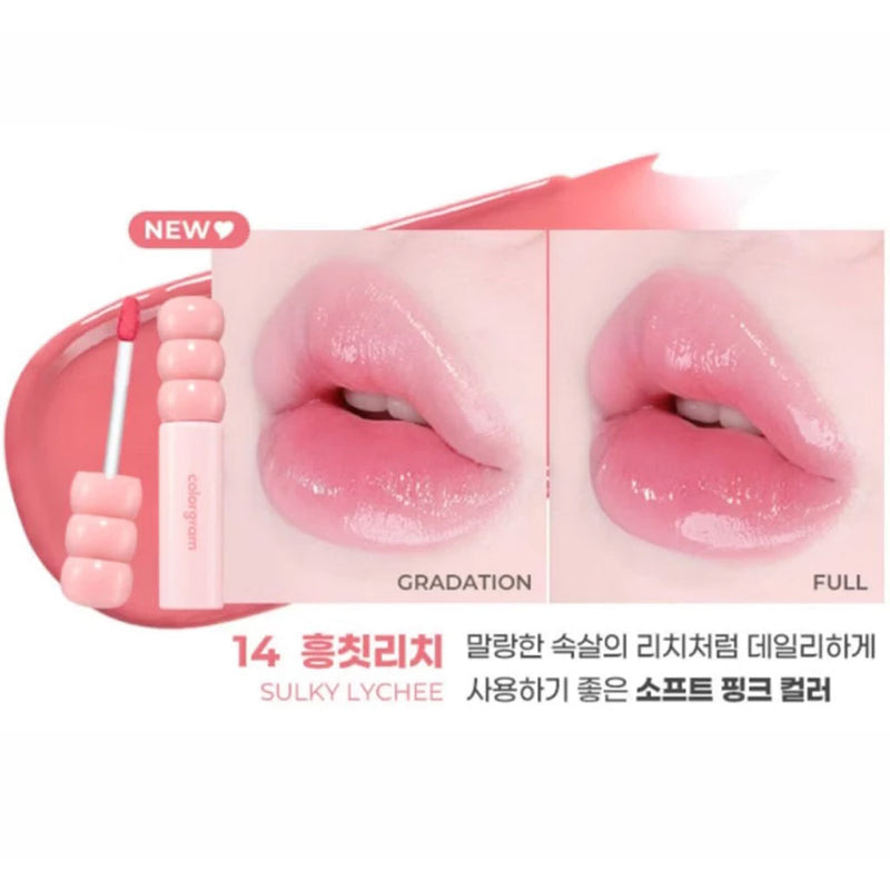 Colorgram Fruity Glass Tint 14 SULKY LYCHEE Nudie Glow Australia