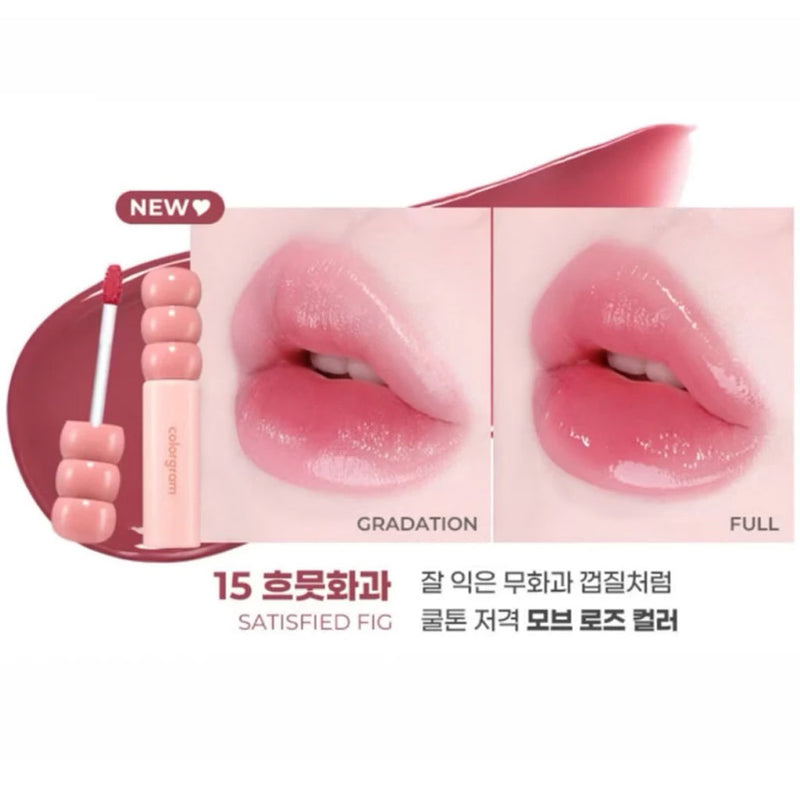 Colorgram Fruity Glass Tint 15 SATISFIED FIG Nudie Glow Australia