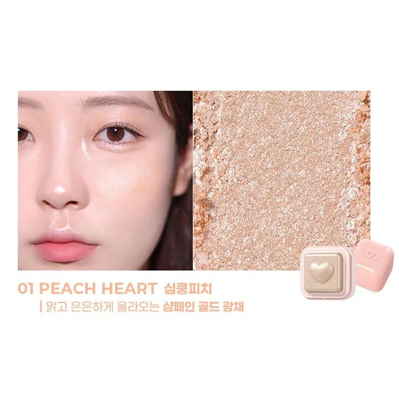 Colorgram Milk Bling Heartlighter 01 PEACH HEART Nudie Glow Australia