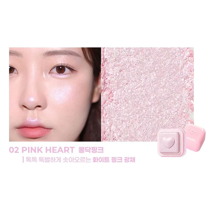 Colorgram Milk Bling Heartlighter 02 PINK HEART Nudie Glow Australia