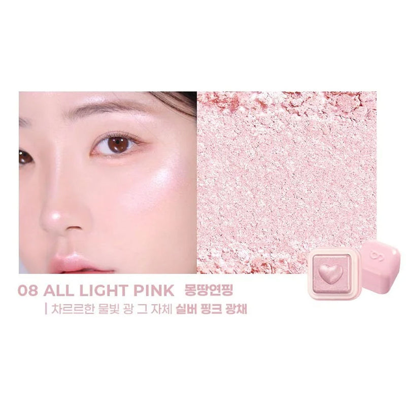 Colorgram Milk Bling Heartlighter 08 ALL LIGHT PINK Nudie Glow Australia