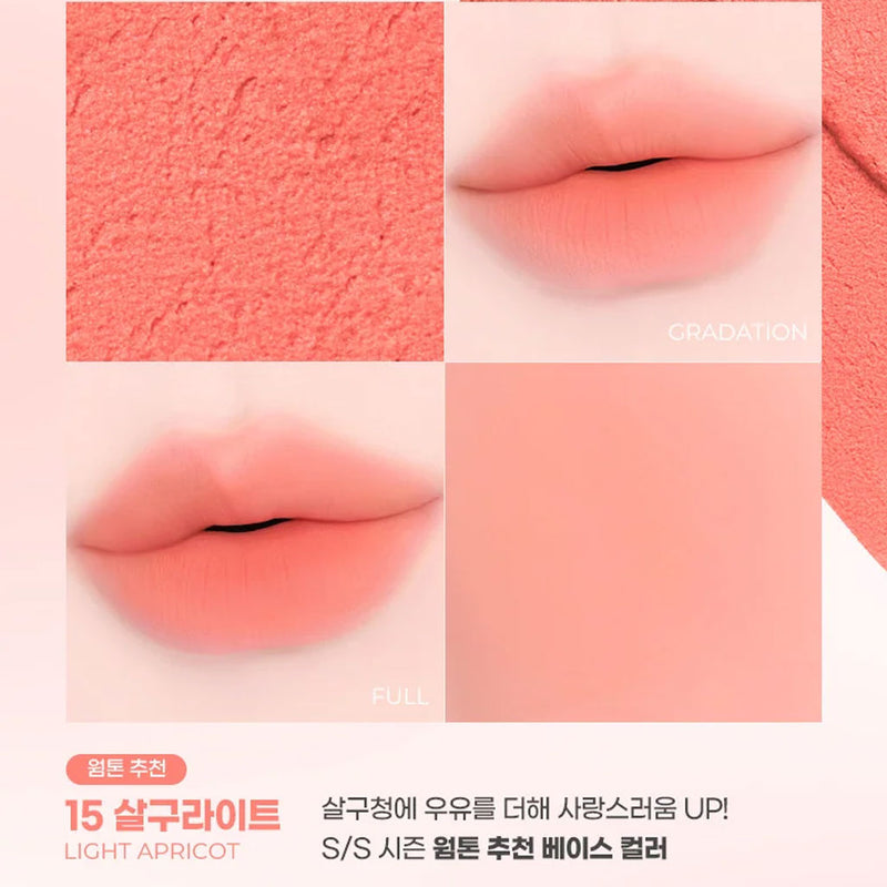 Colorgram Nude Blur Tint 15 LIGHT APRICOT Nudie Glow Australia