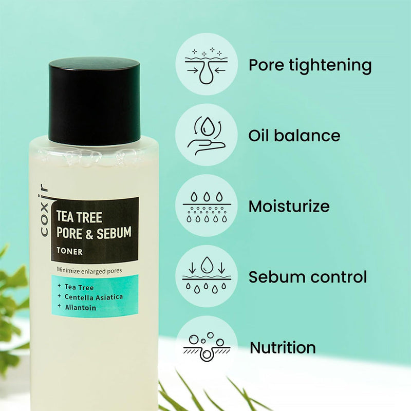 Coxir Tea Tree Pore & Sebum Toner Nudie Glow Australia