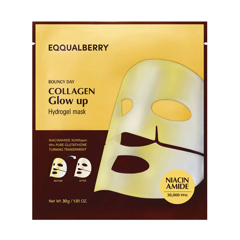 Eqqualberry Collagen Glow Up Hydrogel Mask Nudie Glow Australia