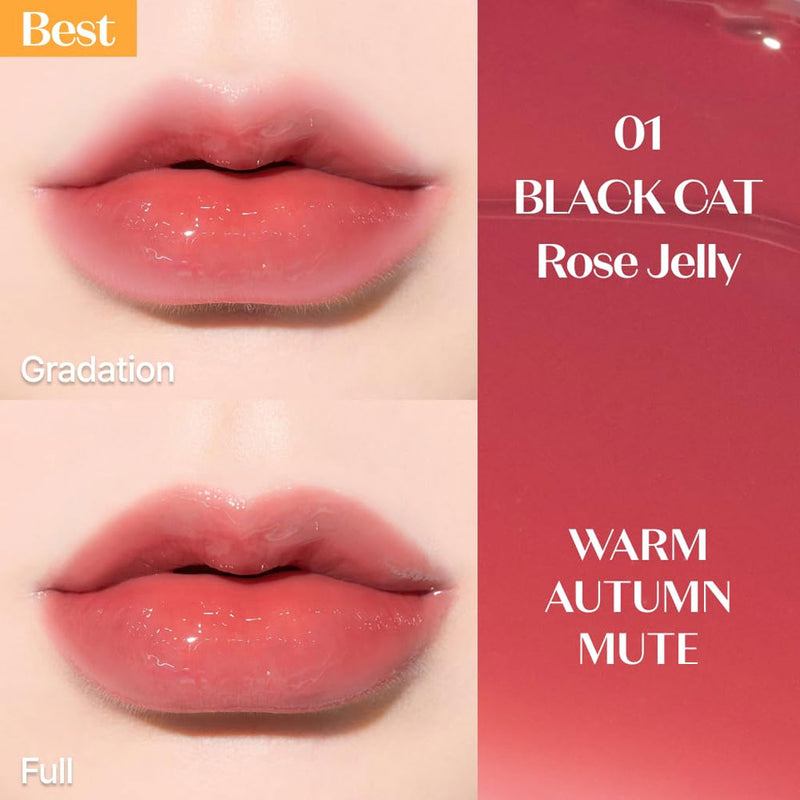 Etude House Over Glowy Tint #01 BLACK CAT ROSE JELLY Nudie Glow Australia