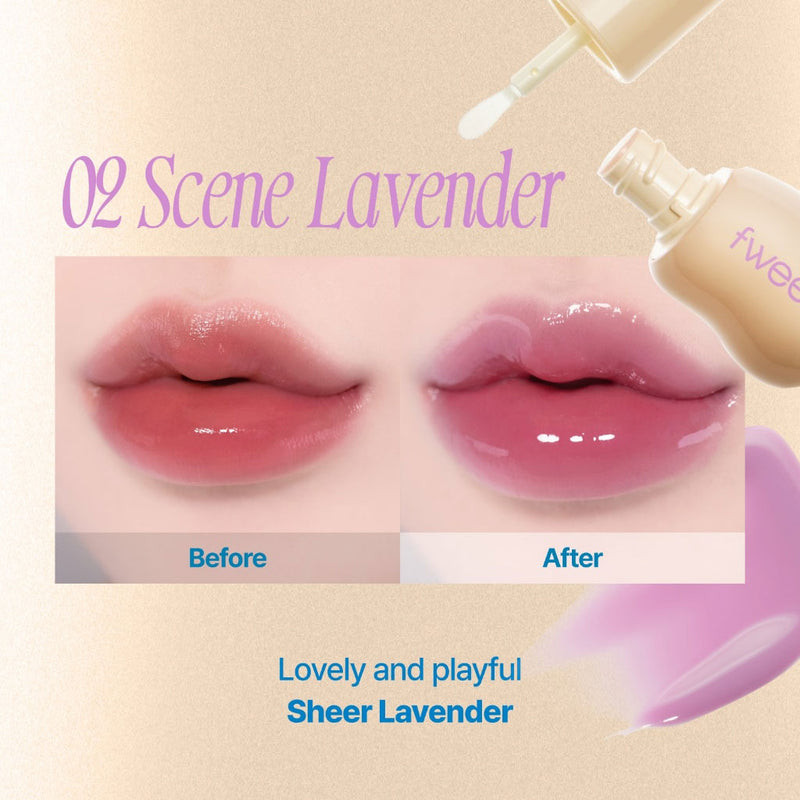 Fwee 3D Changing Gloss 02 SCENE LAVENDER Nudie Glow Australia