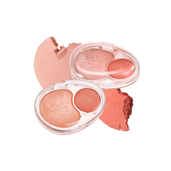 Fwee Mellow Dual Blusher Nudie Glow Australia