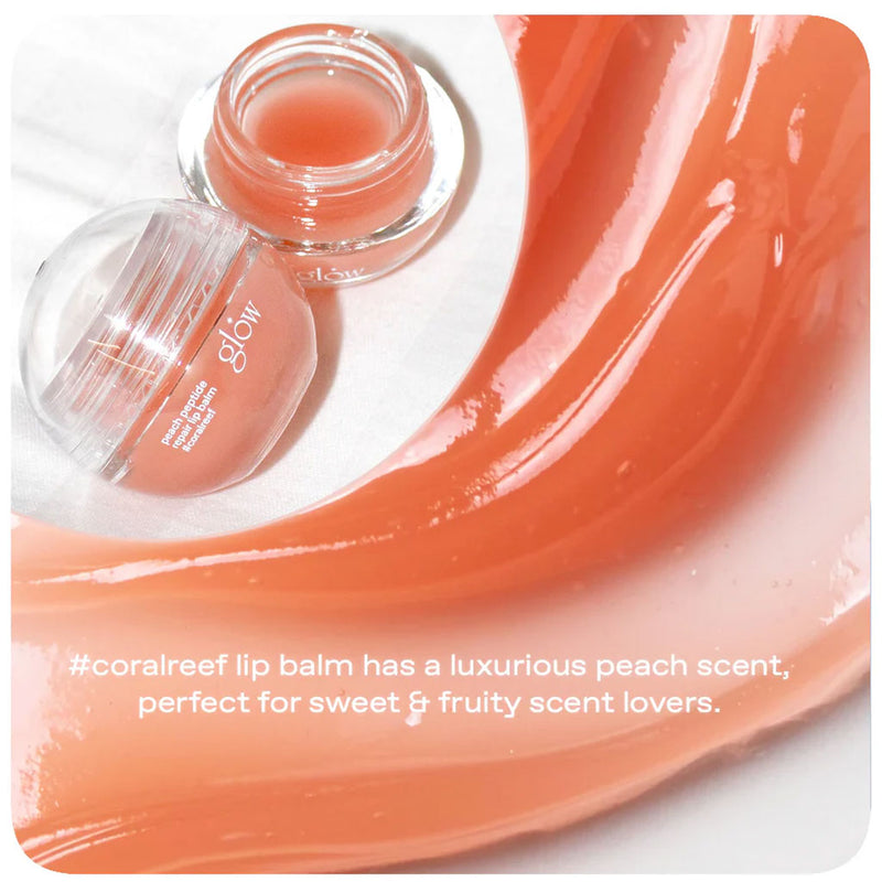 Glow Peach Peptide Repair Lip Balm Coral Reef Nudie Glow Australia