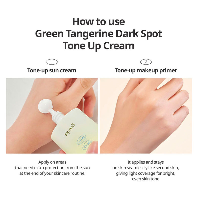 Goodal Green Tangerine Vita-C Dark Spot Care Tone Up Cream Nudie Glow Australia