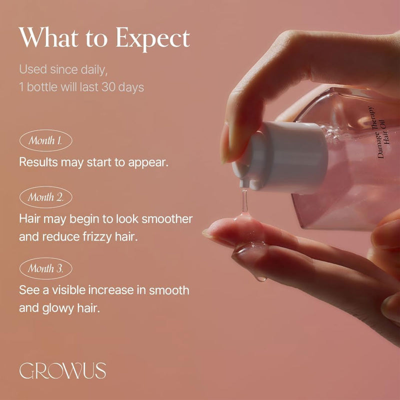 Growus Damage Therapy Hair Oil Nudie Glow Australia