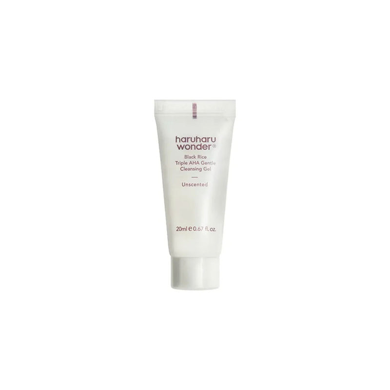 HARUHARU WONDER Black Rice Triple AHA Gentle Cleansing Gel 20ml Nudie Glow Australia