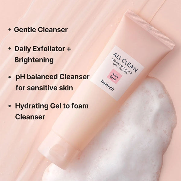 HEIMISH All Clean Gentle Exfoliating Gel Cleanser Nudie Glow Australia