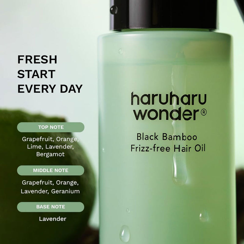 Haruharu Wonder Black Bamboo Frizz-Free Hair Oil Nudie Glow Australia