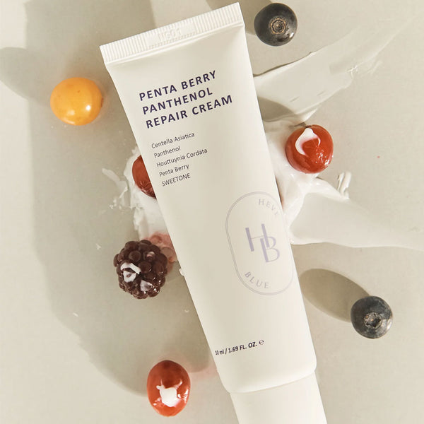 Heveblue Penta Berry Panthenol Repair Cream Nudie Glow Australia