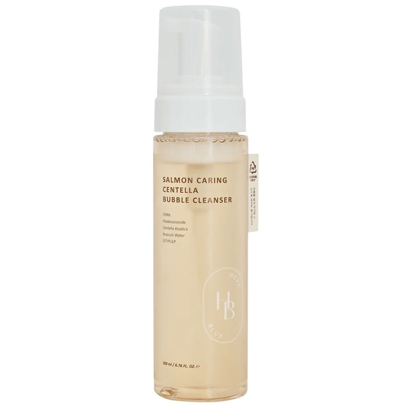 Heveblue Salmon Caring Centella Bubble Cleanser Nudie Glow Australia